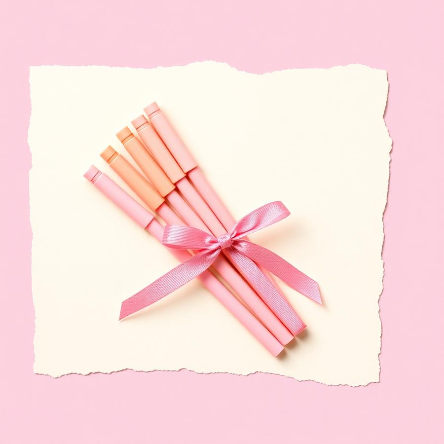 Bộ bút gel Peach Ribbon